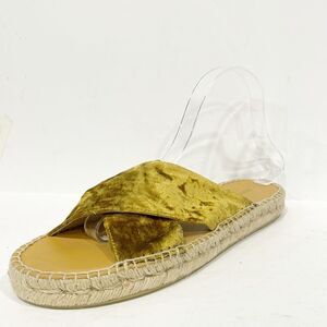 Matt Bernson Womens Sz 10M Shoes‎ Slide Porto Gold Velvet Espadrille Spain